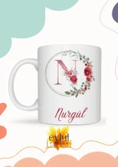 Nurgül Yazılı Kupa Bardak Baskılı İsim Kupa Bardak Kahve Bardağı Doğum Günü Hediye Kupa - 1