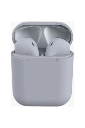 AbaTech A01 SAMSUNG - A02 - SAMSUNG A03 UYUMLU İNPODS GRİ KABLOSUZ BLUETOOTH KULAKLIK thumbnail 2