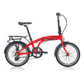 Carraro Flexi 106 20 jant Katlanabilir Bisiklet Kırmızı Siyah Beyaz - 1