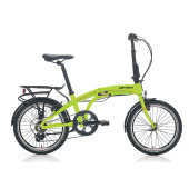 Carraro Flexi 106 20 jant Katlanabilir Bisiklet Lime Yeşil Siyah Kırmızı - 1