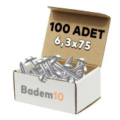 Betofast Vidası 6.3x75 mm Paket 100 ADET Sivri Uçlu Çatı Panel Beton Ağaç Vidası thumbnail 3