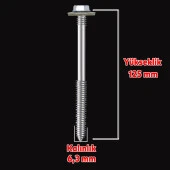 Betofast Vidası 6.3x125 mm Paket 100 ADET Sivri Uçlu Çatı Panel Beton Ağaç Vidası thumbnail 2
