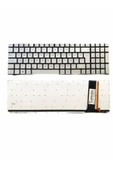 Asus ile Uyumlu N550, N550J, N550JA, N550JK, N550JV, N550JX Notebook Klavye Işıklı Gümüş Gri TR - 1