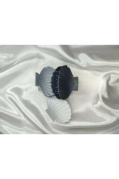 Kadın 3'lü Renkli Deniz Kabuğu Istiridye Desenli Mandal Toka Seti - 2