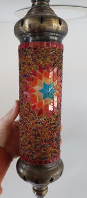 Lamba Mozaik Avize Gece Lambası Sarkıt Lamba Işık Ev Aydınlatma Dekorasyon - 2