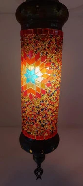 Lamba Mozaik Avize Gece Lambası Sarkıt Lamba Işık Ev Aydınlatma Dekorasyon - 5