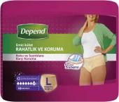 Depend Emici Külot Hasta Bezi Large - Büyük Kadın 80 Adet (8PK*10) thumbnail 2