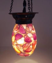 Avize Gece Lambası Deniz Kabuğu Otantik Masa Lambası Ev Aydınlatma Işık - 1