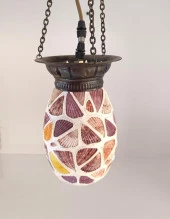 Avize Gece Lambası Deniz Kabuğu Otantik Masa Lambası Ev Aydınlatma Işık - 2