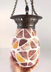 Avize Gece Lambası Deniz Kabuğu Otantik Masa Lambası Ev Aydınlatma Işık - 3