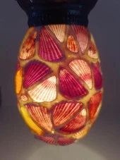 Avize Gece Lambası Deniz Kabuğu Otantik Masa Lambası Ev Aydınlatma Işık - 6