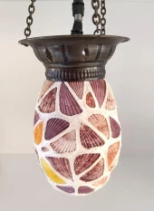 Avize Gece Lambası Deniz Kabuğu Otantik Masa Lambası Ev Aydınlatma Işık - 7