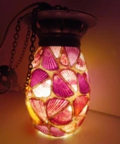 Avize Gece Lambası Deniz Kabuğu Otantik Masa Lambası Ev Aydınlatma Işık - 8