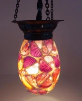 Avize Gece Lambası Deniz Kabuğu Otantik Masa Lambası Ev Aydınlatma Işık - 9