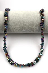 Renkli Hematit Dizi 4 x 8 mm Kırık Model Kesim thumbnail 2