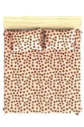 Makiteks %100 Pamuklu Çiçekli Gili 160x200 + 2*(50x70) Çift Kişilik Lastikli Çarşaf Takımı thumbnail 1