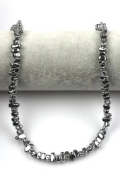 Gümüş Gri Renkli Hematit Dizi 4 x 8 mm Kırık Model Kesim thumbnail 2