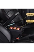 Citroen C-elysee 2014-2016 Delmesiz Kol Dayama Kolçak Usb+Çift Açılır Siyah Dikişli - 9