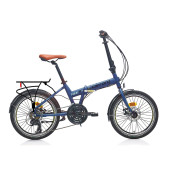 Carraro Flexi 121D 20 jant Katlanabilir Bisiklet (Mat Navy Mavi Siyah Kahve) - 1