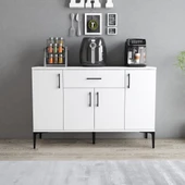 Tanmob MDL0301 Alt Çok Amaçlı Dolap 4 Kapaklı Çekmeceli Mutfak Dolabı Beyaz - 3