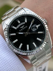 Ferro Çelik Kordon İç Fonksiyonları Aktif Chronograph 30 Mt Su Geçirmez Erkek Kol Saat EF11211-A2 - 1