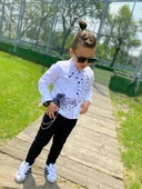 MODAVALS ERKEK ÇOCUK 4 PARÇA DERİ CEKET KOT PANTOLON KOMBİN - 574283691 - 6