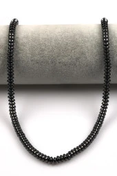 Hematit Dizi 3 x 6 mm Rondel Kesim thumbnail 2