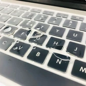 Vendas Macbook Air 11' A1370-A1465 Zore Klavye Koruyucu Transparan Buzlu Silikon Ped - 4