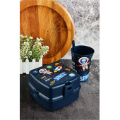 İki Katlı Beslenme Kutusu+Pipetli Bardak 400 ml. - 1