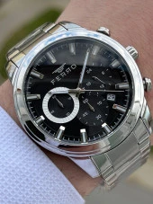 Ferro Çelik Kordon İç Fonksiyonları Aktif Chronograph 30 Mt Su Geçirmez Erkek Kol Saat EFM31370-A2 thumbnail 1