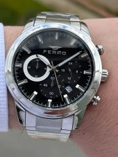 Ferro Çelik Kordon İç Fonksiyonları Aktif Chronograph 30 Mt Su Geçirmez Erkek Kol Saat EFM31370-A2 thumbnail 2