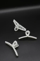 Incili Toka Büyük Boy Mandal Toka 3 Adet - 7