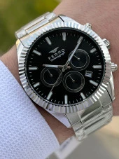 Ferro Çelik Kordon İç Fonksiyonları Aktif Chronograph 30 Mt Su Geçirmez Erkek Kol Saat EFM31289-A2 thumbnail 1