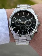 Ferro Çelik Kordon İç Fonksiyonları Aktif Chronograph 30 Mt Su Geçirmez Erkek Kol Saat EFM31289-A2 thumbnail 2