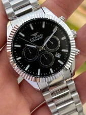 Ferro Çelik Kordon İç Fonksiyonları Aktif Chronograph 30 Mt Su Geçirmez Erkek Kol Saat EFM31289-A2 thumbnail 3