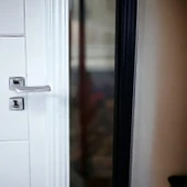 Tog Krom Renk Wc Banyo Kapı Kolu Kare Rozetli Kapı Kolları Sağa ve Sola Uygun Kulpu thumbnail 3