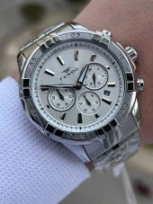 Ferro Çelik Kordon İç Fonksiyonları Aktif Chronograph 30 Mt Su Geçirmez Erkek Kol Saat EFM31389-A thumbnail 1