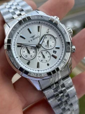 Ferro Çelik Kordon İç Fonksiyonları Aktif Chronograph 30 Mt Su Geçirmez Erkek Kol Saat EFM31389-A thumbnail 3