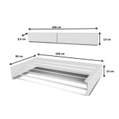 Nebu İç ve Dış Mekan Duvara Monte Dekoratif Çamaşır Askısı - 100 CM - BEYAZ - 1