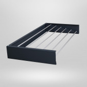 Nebu İç ve Dış Mekan Duvara Monte Dekoratif Çamaşır Askısı - 100 CM - ANTRASİT - 2