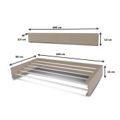 Nebu İç ve Dış Mekan Duvara Monte Dekoratif Çamaşır Askısı - 100 CM - CAPPUCCİNO - 1