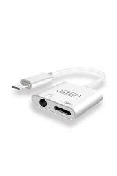 Qpen OT46 Tak Çalıştır Lightning to 2in1 Type-C ve Aux Dönüştürücü thumbnail 1