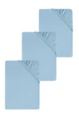 3 Adet Düz Pamuklu Tek Kişilik 80 x 200 + 30 cm Lastikli Penye Çarşaf - 1