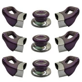 Tencere Tava Sahan Kulp ve Kapak Kulpu Yasemin Mor 3 Set - 1