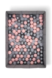 Wellgro Katlanır Dikdörtgen Top Havuzu 150 Toplu, Pembe thumbnail 4