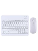 Apple iPad Pro 5. Nesil 12.9" Uyumlu Kablosuz Bluetooth Şarj Edilebilir Mini Q Klavye Mouse Seti - 5
