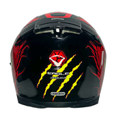 Scoyco X507 Güneş Vizörlü Kapalı Kask (Kırmızı/siyah) - 2