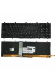 Msi ile Uyumlu MS-16F3, MS-16F4, MS-1762, MS-1763, MS-176K Notebook Klavye Işıklı Siyah TR - 1