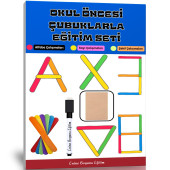 Okul Öncesi Çubuklarla Eğitim Seti (Alfabe-Sayılar-Şekiller) - 1