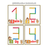 Okul Öncesi Çubuklarla Eğitim Seti (Alfabe-Sayılar-Şekiller) - 4